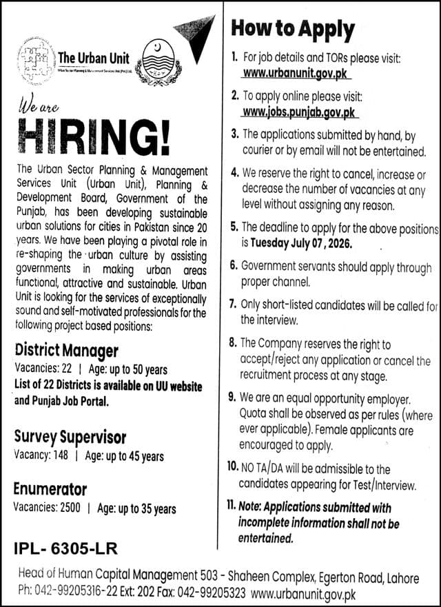 The Urban Unit Jobs 2026: 2600+ Vacancies Announced (Apply Online)